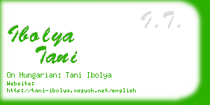 ibolya tani business card